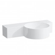 Міні-раковина для ванної Laufen Val 55х31,5 см без отворів з полицею зліва кераміка білий H8152840001421