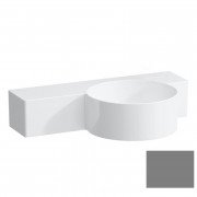 Міні-раковина для ванної Laufen Val 55х31,5 см без отворів та полицею зліва кераміка графіт матовий H8152847581421