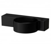 Міні-раковина для ванної Laufen Val 55х31,5 см без отворів підрізається кераміка чорний матовий H8152847168131