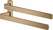 Тримач для рушників Hansgrohe Axor Universal Softsquare подвійний поворотний шліфована бронза 42821140