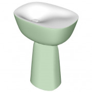 Раковина для ванної Kolpa San Milo 70x51 см окремо стоїть з сифоном Kerrock салатовий/білий 561720