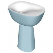 Раковина для ванной Kolpa San Milo 70x51 см отдельностоящая с сифоном Kerrock голубой/белый 592920