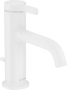 Змішувач для раковини Hansgrohe Axor One одноважільний з донним клапаном матовий білий 48000700