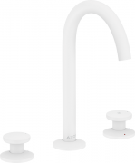 Смеситель для раковины Hansgrohe Axor One Select 170 на 3 отверстия с донным клапаном Push-Open матовый белый 48070700