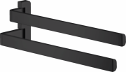 Тримач для рушників Hansgrohe Axor Universal Softsquare подвійний поворотний матовий чорний 42821670