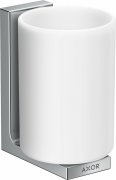 Склянка для зубних щіток Hansgrohe Axor Universal Rectangular метал/скло хром 42604000