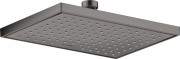 Лійка для верхнього душу Hansgrohe Axor ShowerSolutions 245х185 мм 1-режимна EcoSmart+ чорний шліфований хром 35387340
