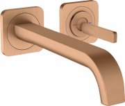 Смеситель для раковины Hansgrohe Axor Citterio E настенный шлифованная бронза 36106140