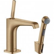 Смеситель для раковины Hansgrohe Axor Citterio E с гигиеническим душем шлифованная бронза 36130140
