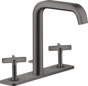 Змішувач для раковини Hansgrohe Axor Citterio E з донним клапаном шліфований чорний хром 36116340