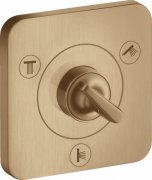 Запірний/перемикач вентиля прихованого монтажу Hansgrohe Axor Citterio E Trio/Quattro шліфована бронза 36772140