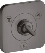 Запірний/перемикач вентиля прихованого монтажу Hansgrohe Axor Citterio E Trio/Quattro шліфований чорний хром 36772340