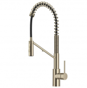 Смеситель для кухни с подключением к фильтру Kraus Oletto с выдвижной лейкой античная бронза KFF-2631SFACB