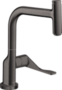 Змішувач для кухні Hansgrohe Axor Citterio Select 230 одноважільний з висувною лійкою шліфований чорний хром 39861340