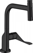 Смеситель для кухни Hansgrohe Axor Citterio Select 230 2jet с выдвижной лейкой черный матовый 39863670