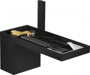 Змішувач для раковини Hansgrohe Axor MyEdition без панелі з донним клапаном Push-Open матовий чорний 47012670