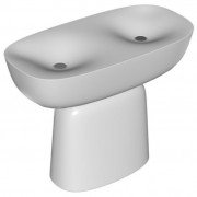 Раковина для ванної Kolpa San Milo 120x60 см подвійна окремо стояча з сифоном Kerrock білий 561620