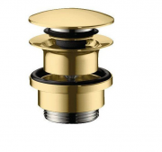 Донный клапан для раковины и биде Hansgrohe Axor Push-Open полированное золото 51300990