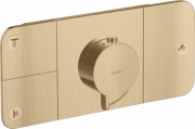 Термостат скрытого монтажа Hansgrohe Axor One 3 потребителя шлифованная бронза 45713140