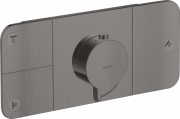 Термостат скрытого монтажа Hansgrohe Axor One 3 потребителя шлифованный черный хром 45713340