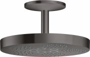 Верхний душ Hansgrohe Axor One Ø280 мм 1 режим с потолочным подсоединением шлифованный черный хром 48493340