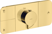 Термостат прихованого монтажу Hansgrohe Axor One 3 споживача поліроване золото 45713990