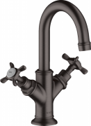 Смеситель для раковины Hansgrohe Axor Montreux с донным клапаном шлифованный черный хром 16505340