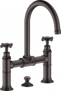 Смеситель для раковины Hansgrohe Axor Montreux с донным клапаном шлифованный черный хром 16510340
