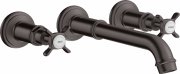 Змішувач для раковини Hansgrohe Axor Montreux настінний двовентильний шліфований чорний хром 16532340