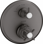 Термостат скрытого монтажа Hansgrohe Axor Montreux с запорным вентилем шлифованный черный хром 16800340