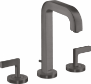 Змішувач для раковини Hansgrohe Axor Citterio на 3 отвори з донним клапаном шліфований чорний хром 39135340