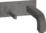 Смеситель для раковины Hansgrohe Axor Citterio настенный шлифованный черный хром 39112340
