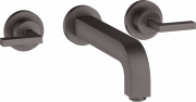 Смеситель для раковины Hansgrohe Axor Citterio настенный на 3 отверстия шлифованный черный хром 39147340