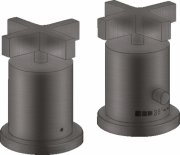 Термостат на борт ванни Hansgrohe Axor Citterio на 2 отвори шліфований чорний хром 39480340