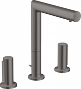 Змішувач для раковини Hansgrohe Axor Uno на 3 отвори з донним клапаном шліфований чорний хром 45133340