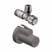 Кутовий вентиль Hansgrohe Axor із декоративною накладкою шліфований чорний хром 51307340