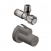 Угловой вентиль Hansgrohe Axor с декоративной накладкой шлифованный черный хром 51307340