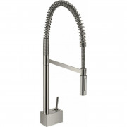 Змішувач для кухні Hansgrohe Axor Starck Semi-Pro Eco з висувною лійкою нержавіюча сталь 12803800