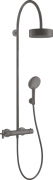 Душевая стойка Hansgrohe Axor Citterio Showerpipe 180 1jet с термостатом шлифованный черный хром 39670340