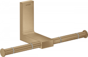 Держатель для туалетной бумаги Hansgrohe Axor Universal Rectangular двойной шлифованная бронза 42657140