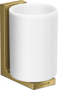 Склянка для зубних щіток Hansgrohe Axor Universal Rectangular метал/скло поліроване золото 42604990
