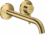 Змішувач для раковини Hansgrohe Axor One одноважільний настінний поліроване золото 48120990