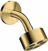 Верхний душ Hansgrohe Axor One Ø75 мм 1 режим EcoSmart с держателем полированное золото 48490990