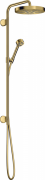 Душова стійка Hansgrohe Axor One Showerpipe 280 1jet поліроване золото 48790990