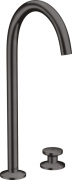 Змішувач для раковини Hansgrohe Axor One Select 260 на 2 отвори з донним клапаном Push-Open шліфований чорний хром 48060340