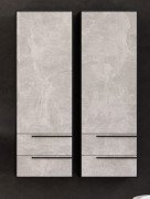 Пенал для ванної кімнати Kolpa San Grace G 1451 500x1450x320 мм ДСП/МДФ світлий бетон/чорний матовий 546380