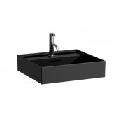 Раковина для ванной Laufen Kartell 50х46 см с 1 отверстием шлифованная керамика черный матовый H8163327161041