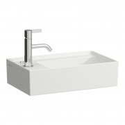 Раковина для ванної Laufen Kartell 46х28 см із прихованим зливом з 1 отвором білий кераміка з покриттям LCC H8153354001111