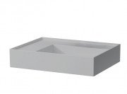 Раковина для ванної Laufen Kartell 46х28 см із прихованим зливом без отворів кераміка сірий матовий H8153357591121