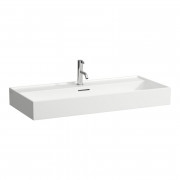 Раковина для ванной Laufen Kartell 100х46 см с 1 отверстием шлифованная керамика белый с покрытием LCC H8163374001041